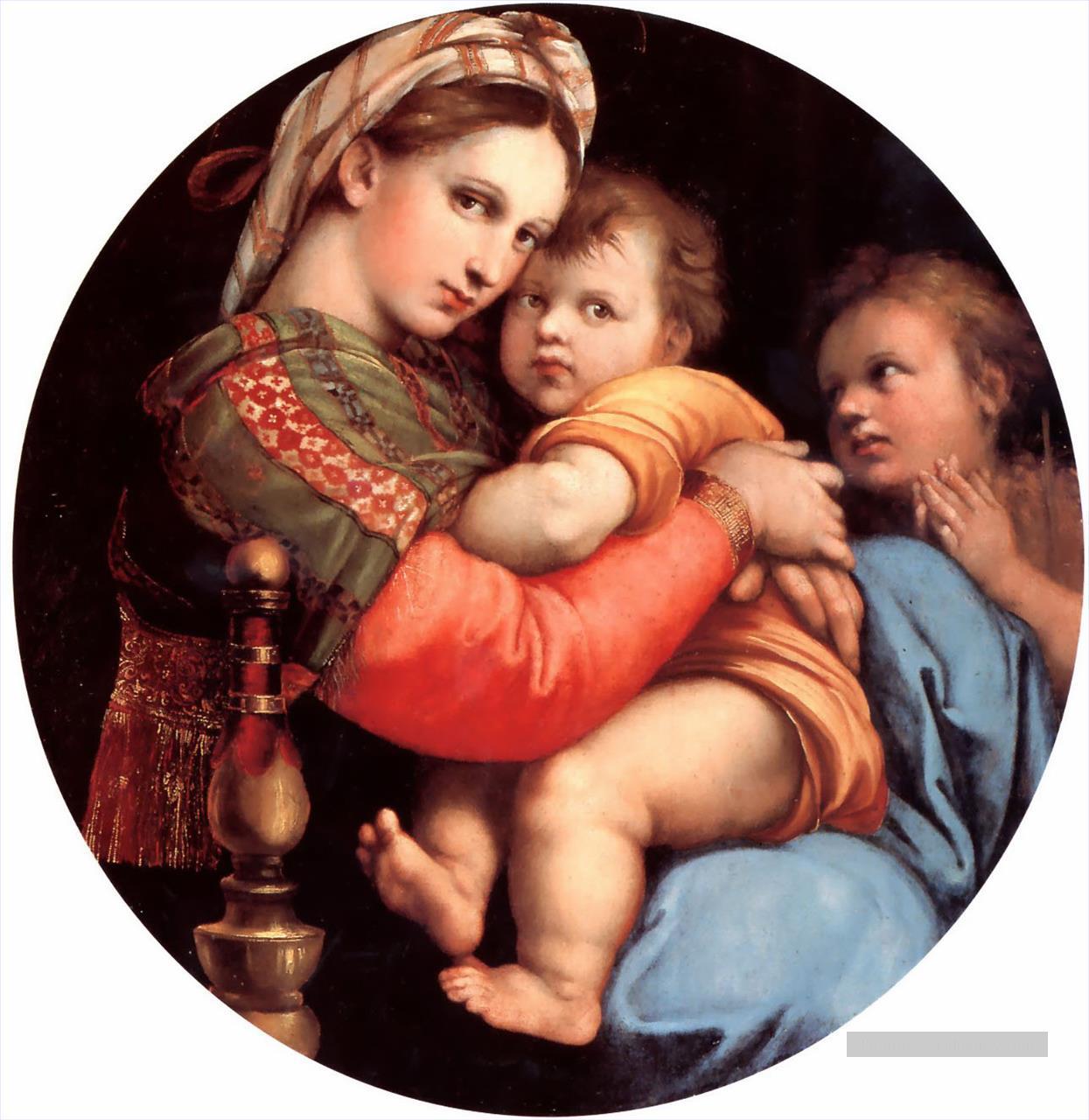 La Vierge de la Chaise Renaissance Raphaël Peintures à l'huile